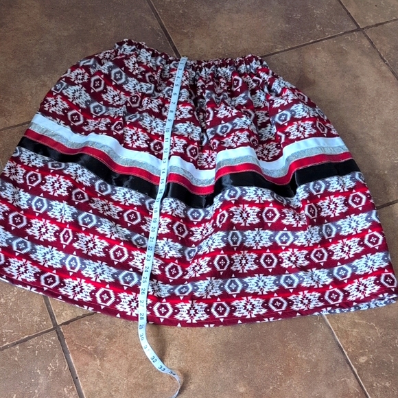 Southwestern print glitter Native American ribbon skirt size small